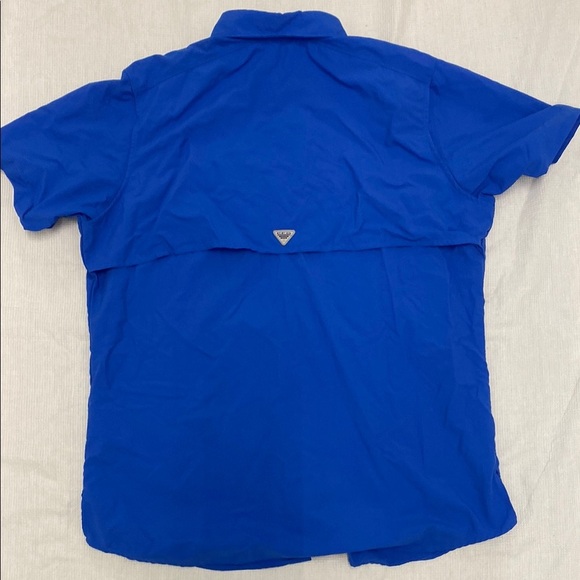 Vibrant Blue Women's Button Down Shirt - Picture 7 of 7